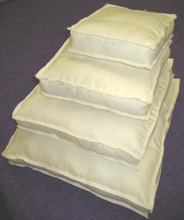 Picture of Pillow Forms- Box Style  2 1/2" and towards the center is 4-1/2" Thick