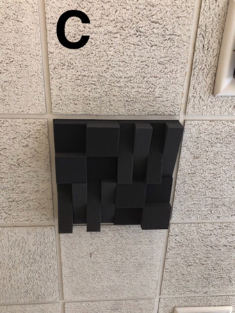 Picture of Stylish Ceiling Tiles- With Wood Base