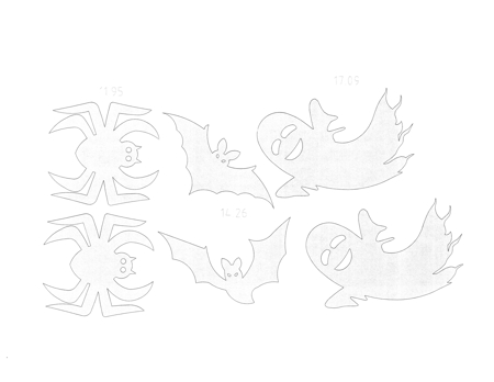 Small set spider, bats, Ghost