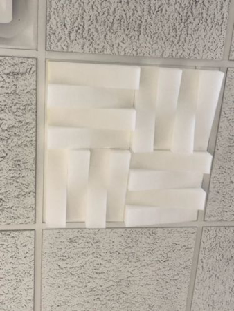 Picture of Stylish Ceiling Tiles- With Wood Base