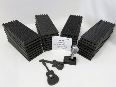 Picture of Acoustic Foam Small Wedge OR Pyramid Tiles