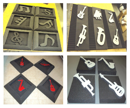 Picture of Acoustic Music Tiles with Foam Columns