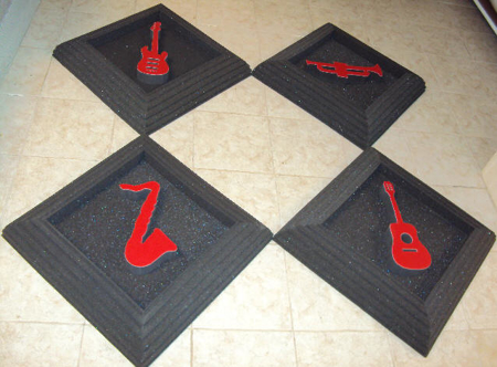 Picture of Acoustic Music Tiles with Foam Columns