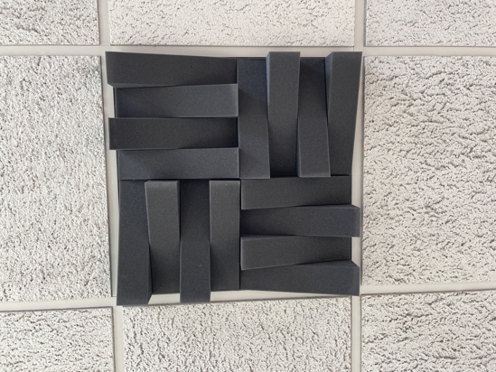 Picture of Stylish Ceiling Tiles- With Wood Base