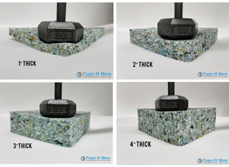 Picture of Rebounded or Charcoal Firm Extra Firm Foam Rectangle